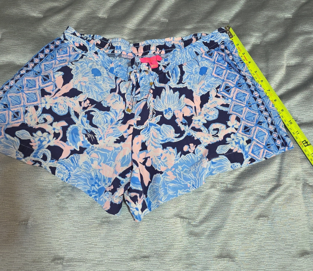 Lilly Pulitzer Blue and Pink High Waist Shorts